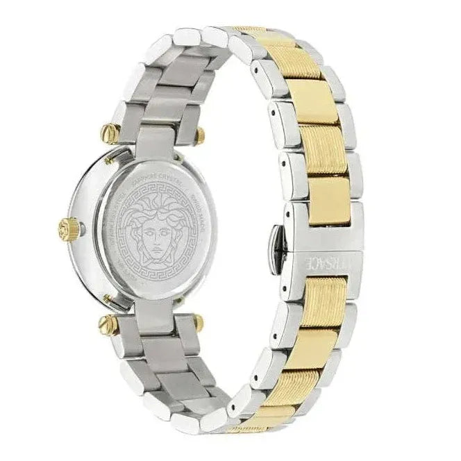  Shop Authentic Versace Reve Analog Gold Dial Two Tone Steel Strap Watch for Women - VE8B00324 - Luxxuri