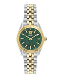  Shop Authentic Versace V-Code Analog Green Dial Two Tone Steel Strap Watch for Women - VE8I00424 - Luxxuri