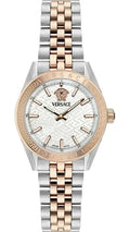  Shop Authentic Versace V-Code Analog White Dial Two Tone Steel Strap Watch for Women - VE8I00624 - Luxxuri