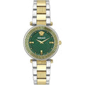  Shop Authentic Versace Reve Analog Green Dial Two Tone Steel Strap Watch for Women - VE8B00524 - Luxxuri