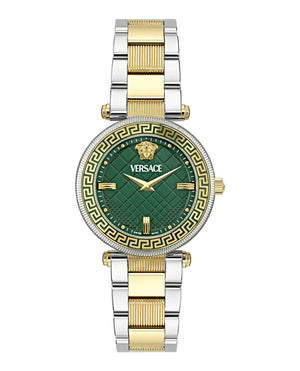  Shop Authentic Versace Reve Analog Green Dial Two Tone Steel Strap Watch for Women - VE8B00524 - Luxxuri