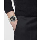  Shop Authentic Versace Greca Logo Diver Quartz Black Dial Two Tone Steel Strap Watch for Men - VE8G00424 - Luxxuri