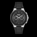  Shop Authentic Hugo Boss Taper Chronograph Black Dial Black Leather Strap Watch for Men - 1514085 - Luxxuri