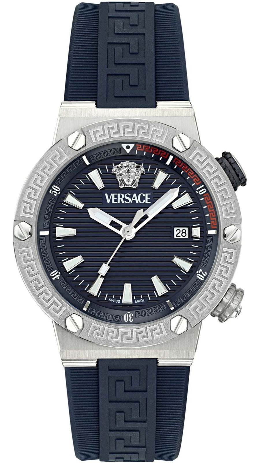  Shop Authentic Versace Greca Diver Quartz Blue Dial Blue Rubber Strap Watch for Men - VE8G00124 - Luxxuri