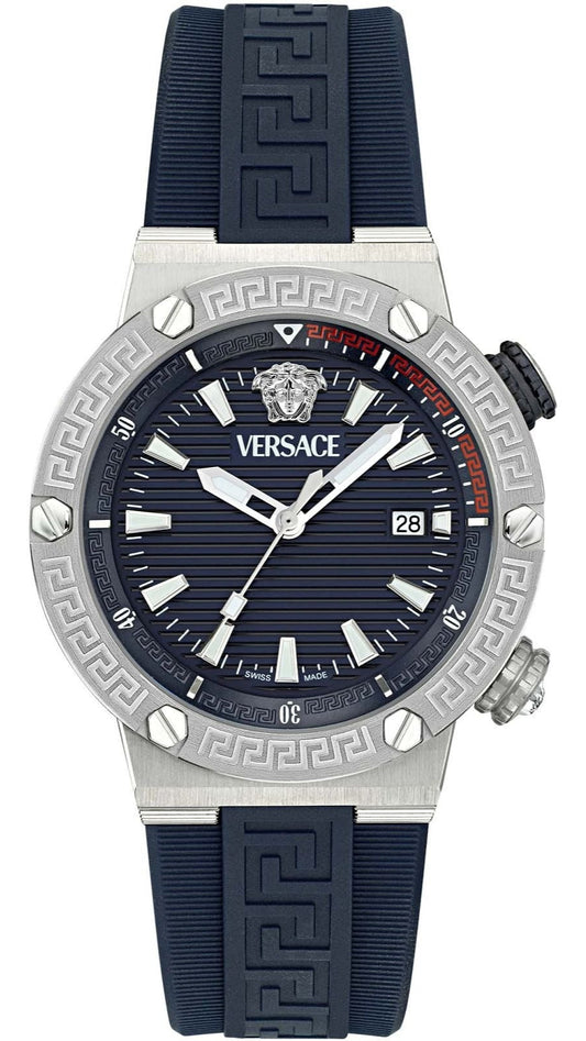  Shop Authentic Versace Greca Diver Quartz Blue Dial Blue Rubber Strap Watch for Men - VE8G00124 - Luxxuri