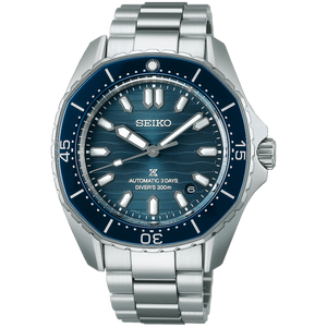 Seiko Prospex Polygonal Divers Automatic Blue Dial Silver Steel Strap Watch for Men - SPB483J1