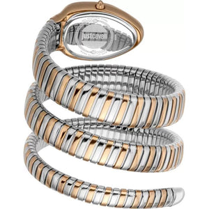 Just Cavalli Glam Evo 9 White Dial Two Tone Steel Strap Watch for Women - JC1L224M0085