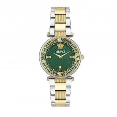  Shop Authentic Versace Reve Analog Green Dial Two Tone Steel Strap Watch for Women - VE8B00524 - Luxxuri