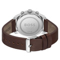  Shop Authentic Hugo Boss Trace Chronograph Blue Dial Brown Leather Strap Watch for Men - 1514002 - Luxxuri
