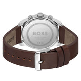  Shop Authentic Hugo Boss Trace Chronograph Blue Dial Brown Leather Strap Watch for Men - 1514002 - Luxxuri