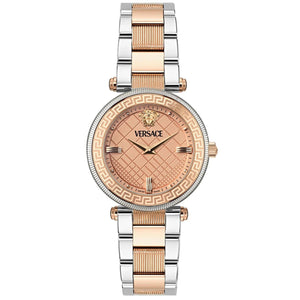  Shop Authentic Versace Reve Analog Rose Gold Dial Two Tone Steel Strap Watch for Women - VE8B00424 - Luxxuri