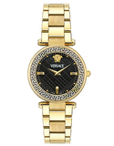 Shop Authentic Versace Reve Analog Black Dial Gold Steel Strap Watch for Women - VE8B00624 - Luxxuri