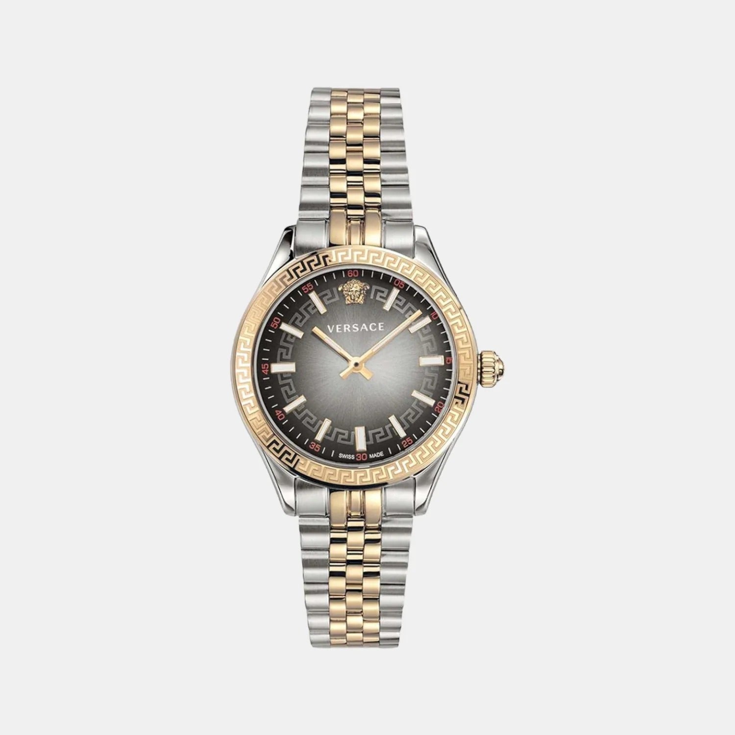  Shop Authentic Versace Hellenyium Grey Dial Two Tone Steel Strap Watch for Women - VEHU00520 - Luxxuri