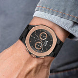  Shop Authentic Hugo Boss Taper Chronograph Black Dial Black Leather Strap Watch for Men - 1514089 - Luxxuri