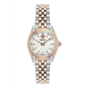  Shop Authentic Versace V-Code Analog White Dial Two Tone Steel Strap Watch for Women - VE8I00624 - Luxxuri