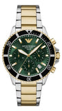  Shop Authentic Emporio Armani World Explorer Chronograph Green Dial Two Tone Steel Strap Watch for Men - AR11695 - Luxxuri