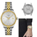 Tissot Ballade Quartz Silver Dial Two Tone Steel Strap Watch for Women - T156.210.22.031.00