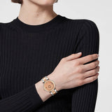  Shop Authentic Versace Reve Analog Rose Gold Dial Two Tone Steel Strap Watch for Women - VE8B00424 - Luxxuri