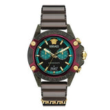  Shop Authentic Versace Icon Active Chronograph Black Dial Black Rubber Strap Unisex Watch - VE8P00224 - Luxxuri