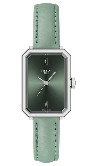 Tissot SRV Green Dial Green Leather Strap Watch for Women - T160.110.16.093.00