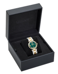  Shop Authentic Versace Reve Analog Green Dial Two Tone Steel Strap Watch for Women - VE8B00524 - Luxxuri