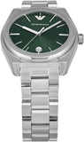  Shop Authentic Emporio Armani Frederico Analog Green Dial Silver Steel Strap Watch for Men - AR11621 - Luxxuri