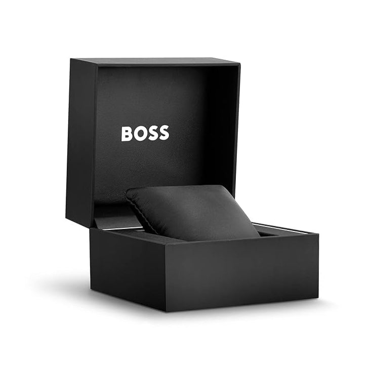  Shop Authentic Hugo Boss Taper Chronograph Black Dial Black Leather Strap Watch for Men - 1514085 - Luxxuri