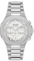  Shop Authentic Hugo Boss Taper Chronograph White Dial Silver Steel Strap Watch for Men - 1514087 - Luxxuri