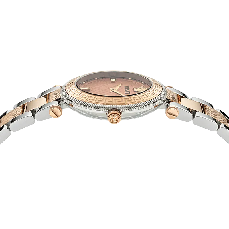  Shop Authentic Versace Reve Analog Rose Gold Dial Two Tone Steel Strap Watch for Women - VE8B00424 - Luxxuri