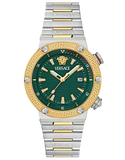  Shop Authentic Versace Greca Logo Diver Quartz Green Dial Two Tone Steel Strap Watch for Men - VE8G00524 - Luxxuri