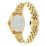  Shop Authentic Versace V-Code Quartz Black Dial Gold Steel Strap Watch for Women - VE8I00724 - Luxxuri