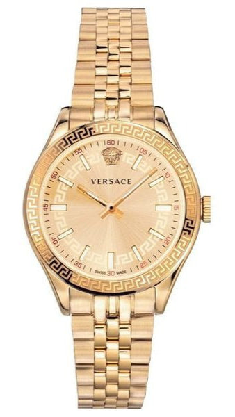  Shop Authentic Versace Virtus Quartz Gold Dial Gold Steel Strap Watch for Women - VEHU00720 - Luxxuri