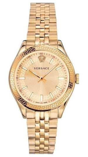  Shop Authentic Versace Virtus Quartz Gold Dial Gold Steel Strap Watch for Women - VEHU00720 - Luxxuri