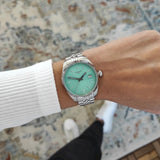Tissot Ballade Quartz Green Dial Silver Steel Strap Watch for Women - T156.210.11.091.00