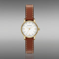  Shop Authentic Burberry The Utilitarian White Dial Brown Leather Strap Watch for Women - BU7865 - Luxxuri