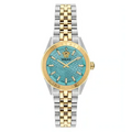  Shop Authentic Versace V-Code Analog Turquoise Dial Two Tone Steel Strap Watch for Women - VE8I00524 - Luxxuri