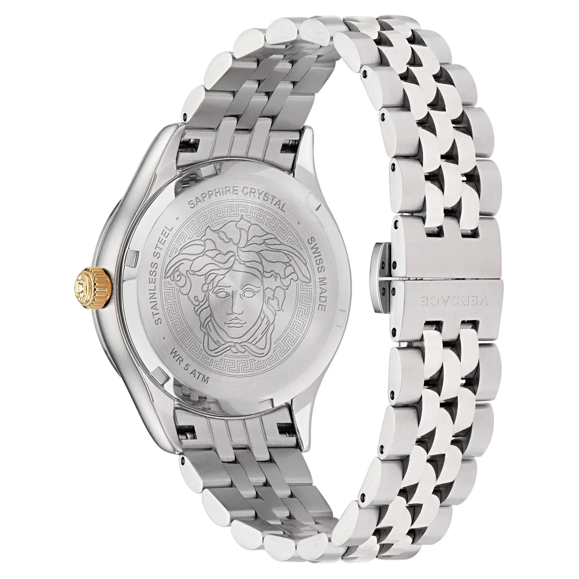  Shop Authentic Versace Hellenyium Quartz Silver Dial Silver Steel Strap Watch for Women - VE2S00322 - Luxxuri