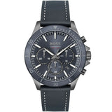  Shop Authentic Hugo Boss Troper Chronograph Blue Dial Blue Leather Strap Watch for Men - 1514056 - Luxxuri