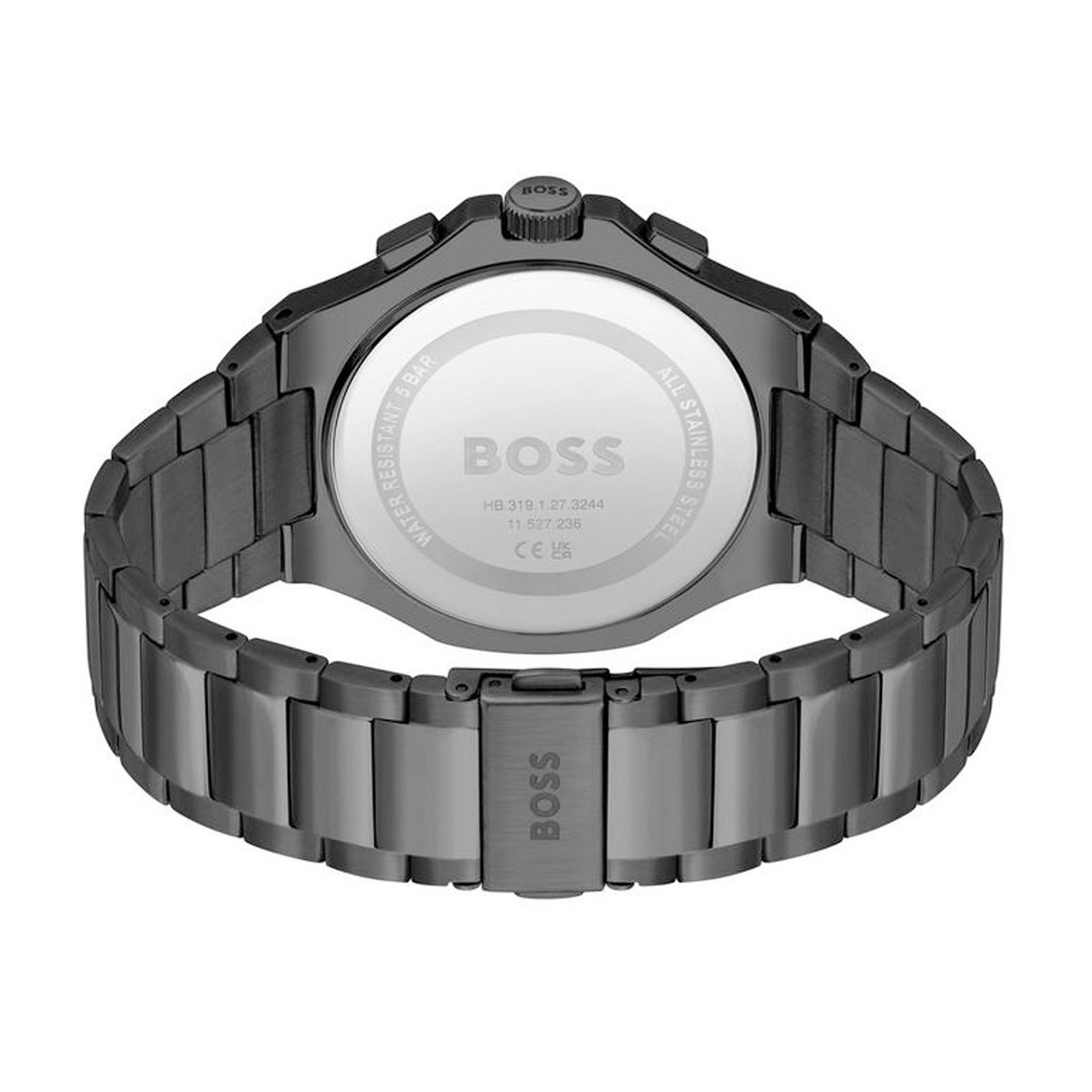  Shop Authentic Hugo Boss Taper Chronograph Black Dial Black Steel Strap Watch for Men - 1514090 - Luxxuri
