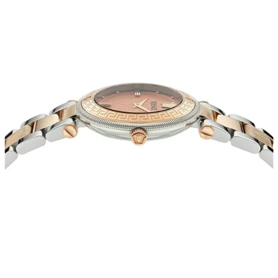  Shop Authentic Versace Reve Analog Rose Gold Dial Two Tone Steel Strap Watch for Women - VE8B00424 - Luxxuri