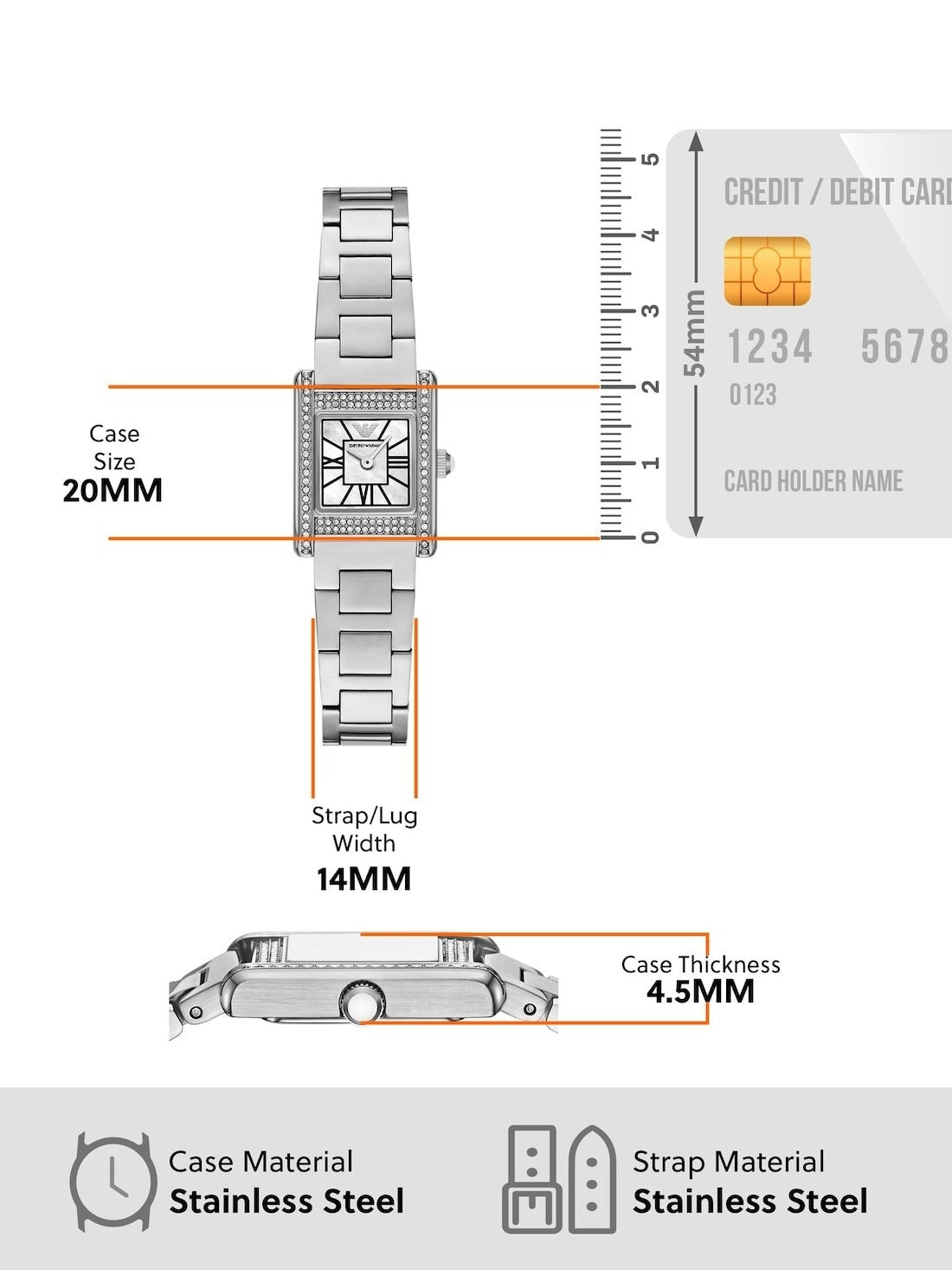  Shop Authentic Emporio Armani Genni Analog Mother of Pearl Dial Silver Steel Strap Watch for Women - AR11662 - Luxxuri