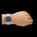  Shop Authentic Emporio Armani Frederico Analog Green Dial Silver Steel Strap Watch for Men - AR11621 - Luxxuri