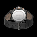  Shop Authentic Hugo Boss Taper Chronograph Black Dial Black Leather Strap Watch for Men - 1514089 - Luxxuri