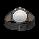  Shop Authentic Hugo Boss Taper Chronograph Black Dial Black Leather Strap Watch for Men - 1514089 - Luxxuri