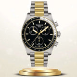 Tissot PR516 Chronograph Black Dial Two Tone Steel Strap Watch for Men - T149.417.22.051.00