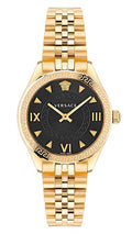 Shop Authentic Versace Hellenyium Quartz Black Dial Gold Steel Strap Watch for Women - VE2S00622 - Luxxuri