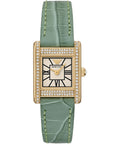  Shop Authentic Emporio Armani Classic White Dial Green Leather Strap Watch for Women - AR11661 - Luxxuri