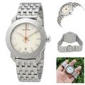 Tory Burch Whitney Ivory White Dial Silver Steel Strap Watch for Women - TBW8001