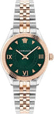  Shop Authentic Versace Hellenyium Quartz Green Dial Two Tone Steel Strap Watch for Women - VE2S00422 - Luxxuri