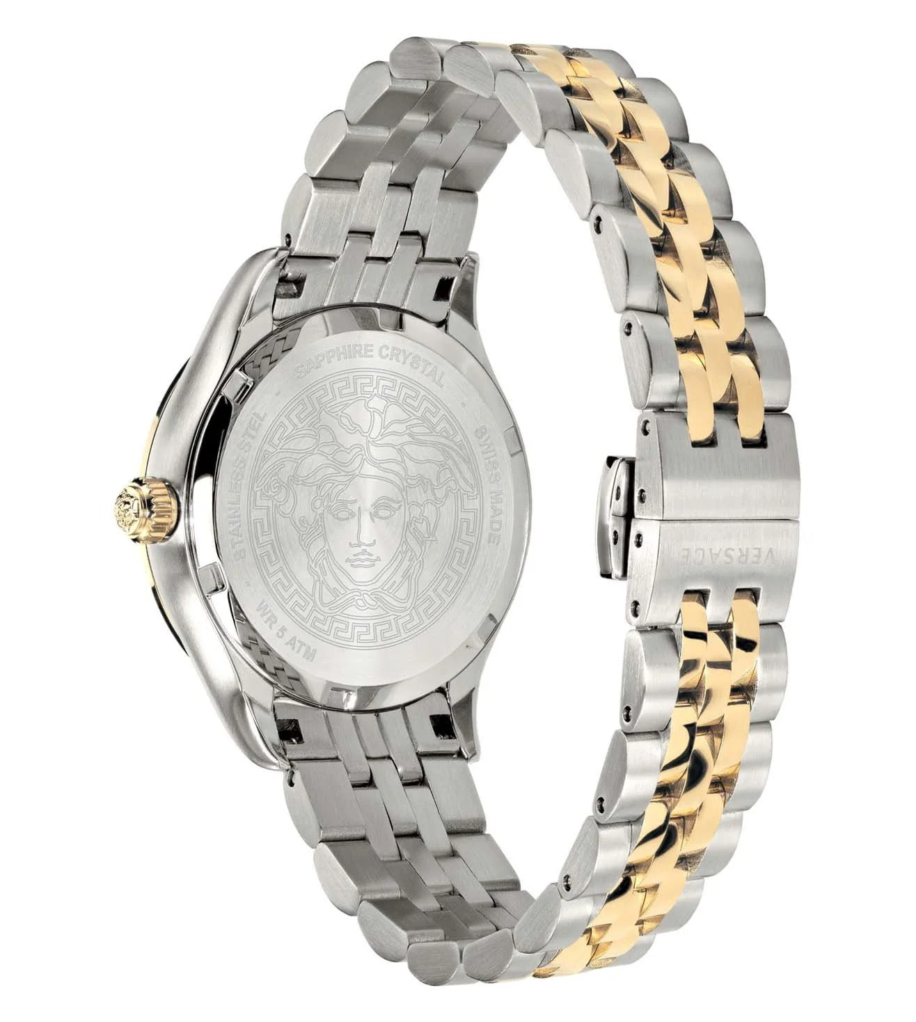  Shop Authentic Versace Hellenyium Grey Dial Two Tone Steel Strap Watch for Women - VEHU00520 - Luxxuri